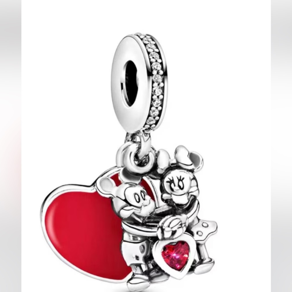 Pandora Mickey Mouse and Minnie Mouse love charm